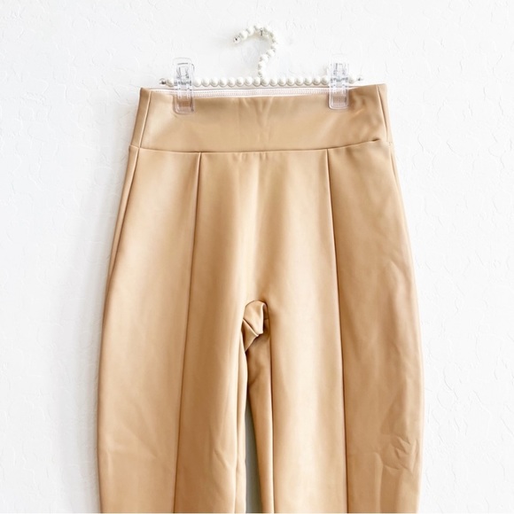 Abercrombie & Fitch Classic Vegan Leather Leggings, Size S, Color Brown - Picture 9 of 10